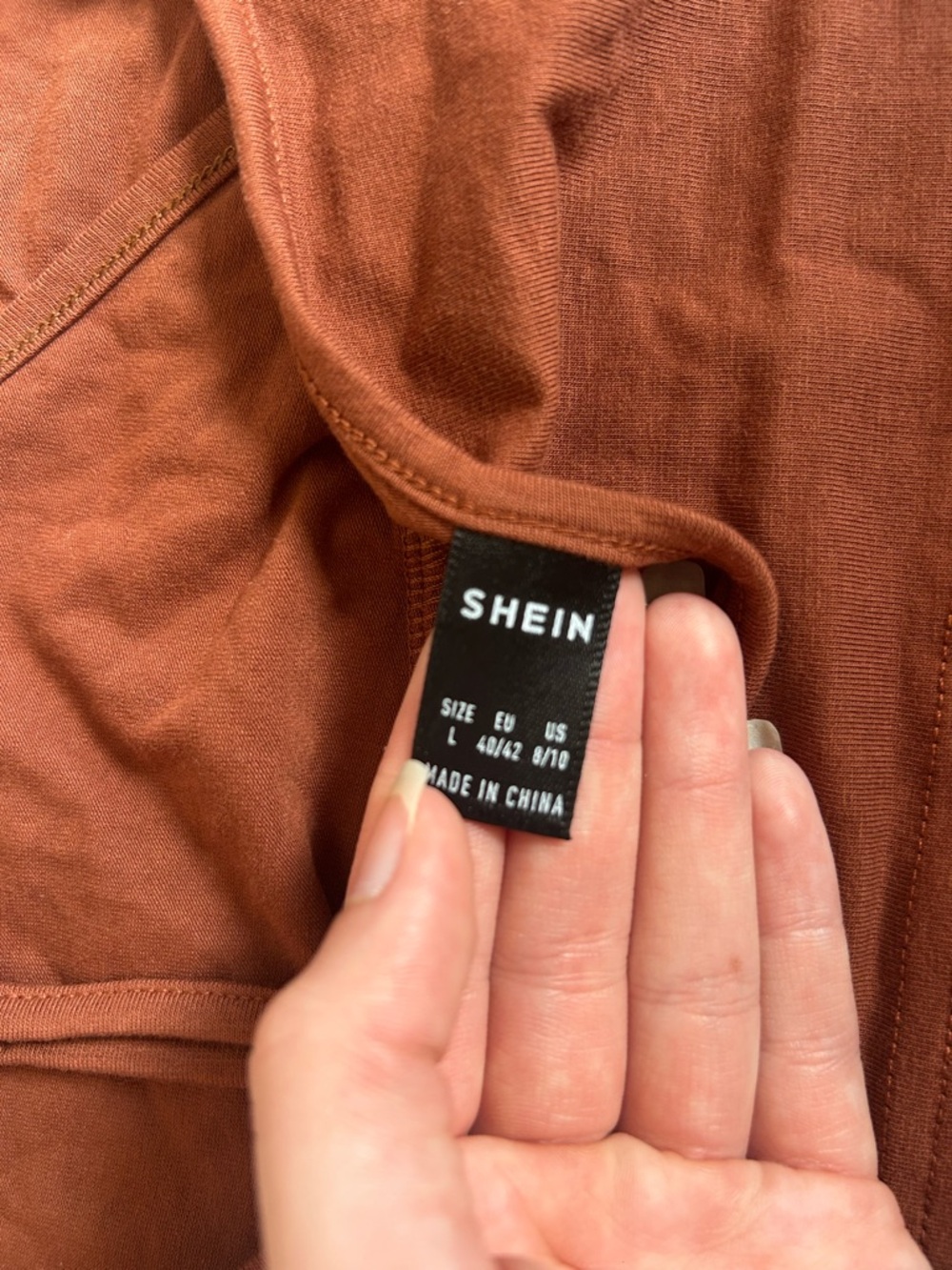 SHEIN Rust Brown Cropped Spaghetti Strap Cami - Picture 3 of 3